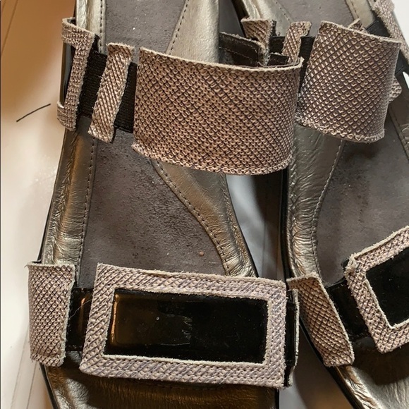 NAOT Treasures Gray Patent wedge Sandal Sz 42. BLW1039 - Picture 2 of 8